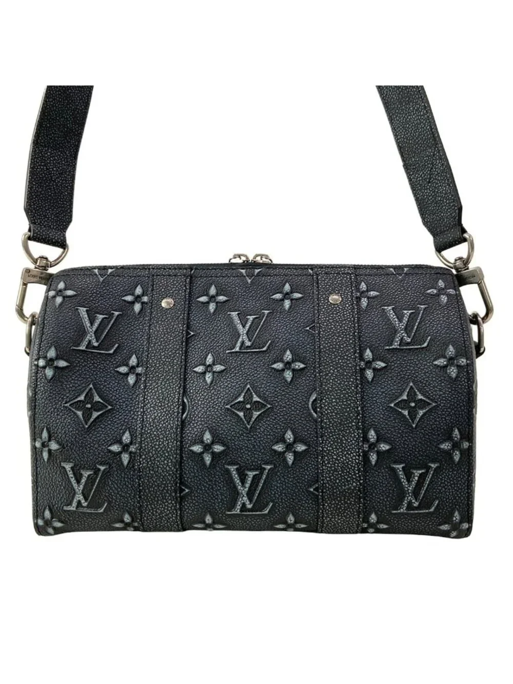 Louis Vuitton Shoulder Bag Collection City Keepall LV Faded Charcoal Leather